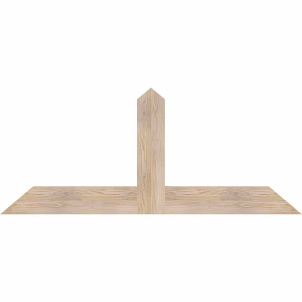 Ekena Millwork Portland Smooth Timber Gable Bracket, Douglas Fir, 60"W x 25"H x 1 1/2"D x 5 1/2"F, 10/12 Pitch GBW060X25X0206POR00SDF - main